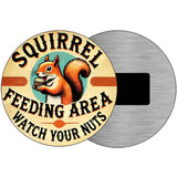 Squirrel Feeding Area Novelty Metal Circular Sign C-2091