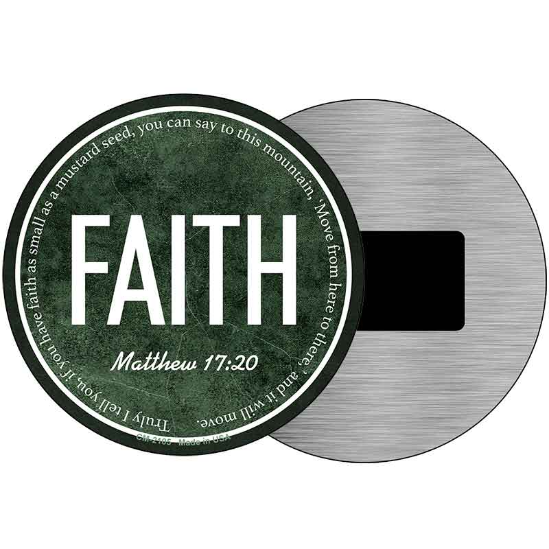 Faith Bible Verse Novelty Metal Circular Sign C-2105
