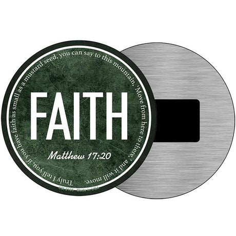 Faith Bible Verse Novelty Metal Circular Sign C-2105