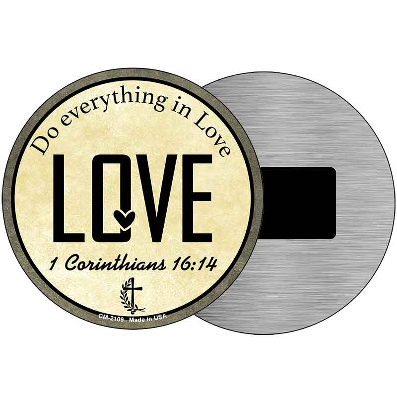 Love Bible Verse Novelty Metal Circular Sign C-2109