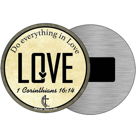 Love Bible Verse Novelty Metal Circular Sign C-2109