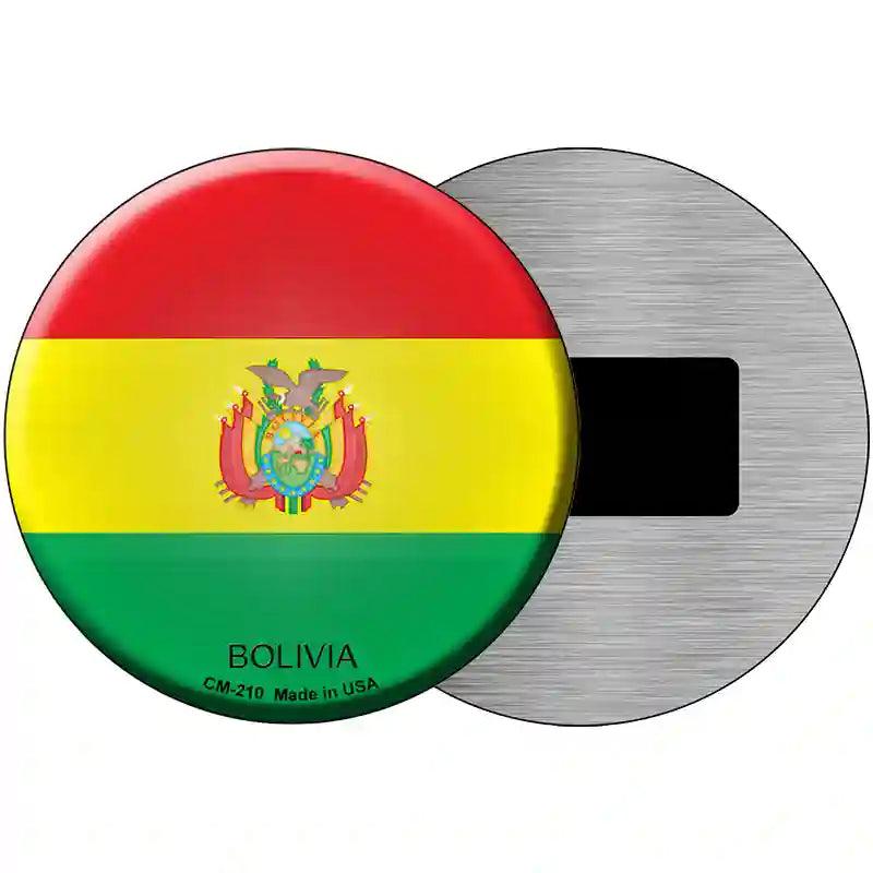 Bolivia Country Novelty Metal Circular Sign 3.5" (CM)