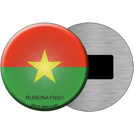 Burkina Faso Country Novelty Metal Circular Sign 3.5" (CM)