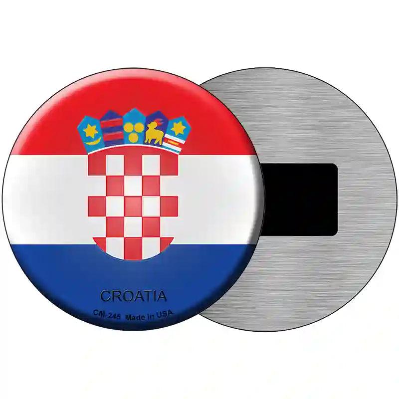 Croatia Country Novelty Metal Circular Sign 3.5" (CM)