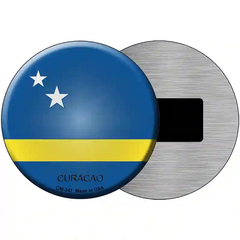 Curacao Country Novelty Metal Circular Sign 3.5" (CM)