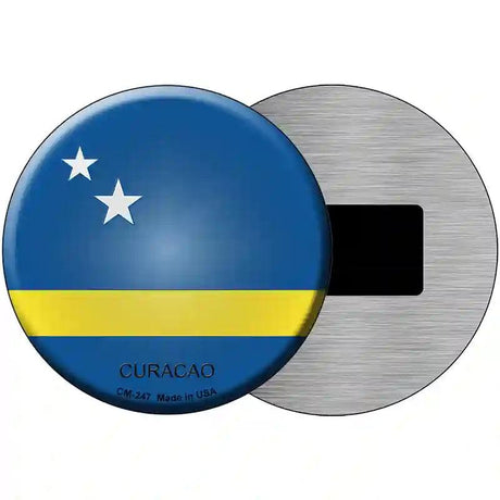 Curacao Country Novelty Metal Circular Sign 3.5" (CM)