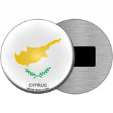 Cyprus Country Novelty Metal Circular Sign 3.5" (CM)