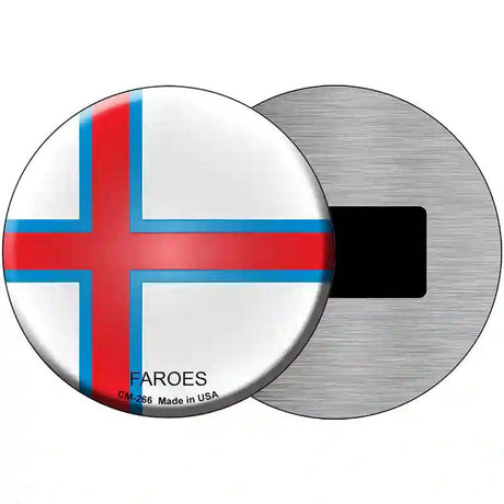 Faroes Country Novelty Metal Circular Sign 3.5" (CM)