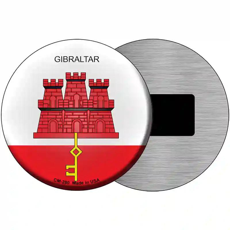 Gibraltar Country Novelty Metal Circular Sign 3.5" (CM)