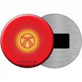 Kyrgayzstan Country Novelty Metal Circular Sign 3.5" (CM)