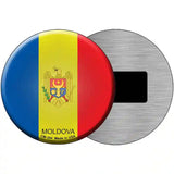 Moldova Country Novelty Metal Circular Sign 3.5" (CM)