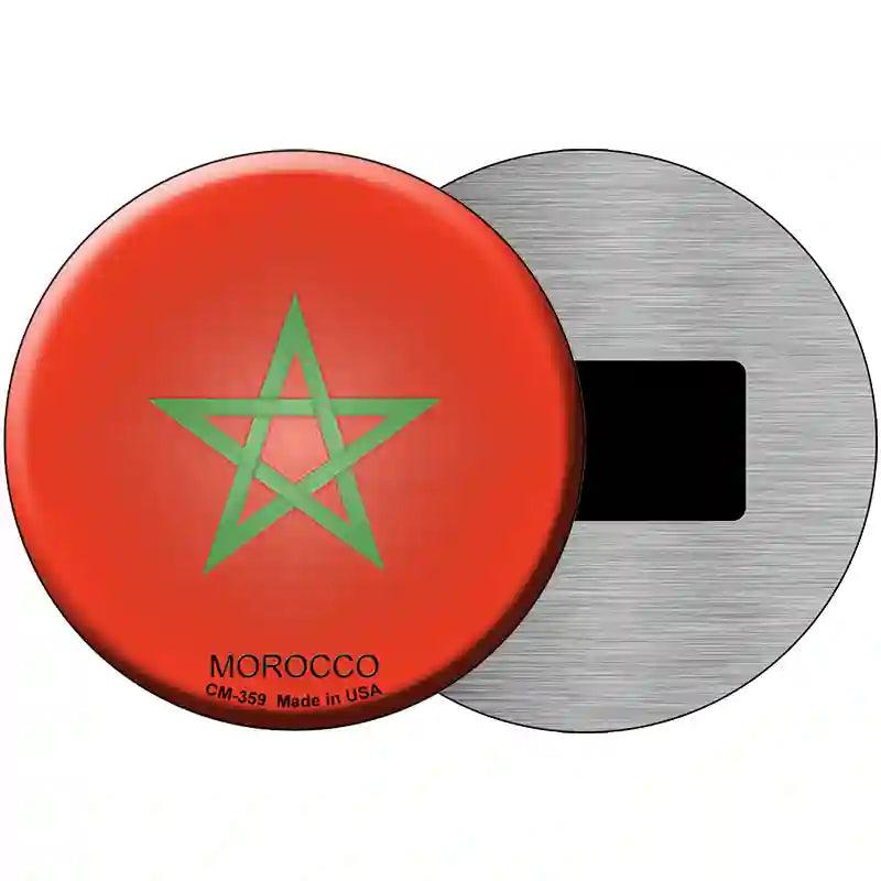 Morocco Country Novelty Metal Circular Sign 3.5" (CM)
