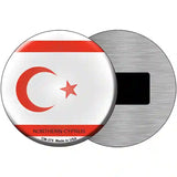 Northern Cyprus Country Novelty Metal Circular Sign 3.5" (CM)
