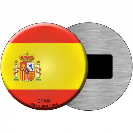 Spain Country Novelty Metal Circular Sign 3.5" (CM)