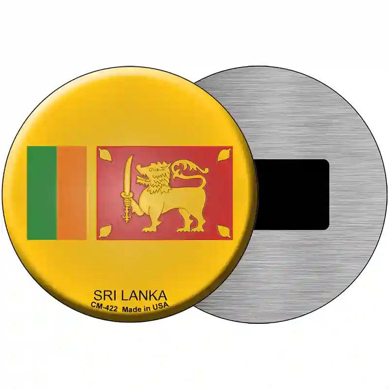 Sri Lanka Novelty Metal Circular Sign 3.5" (CM)