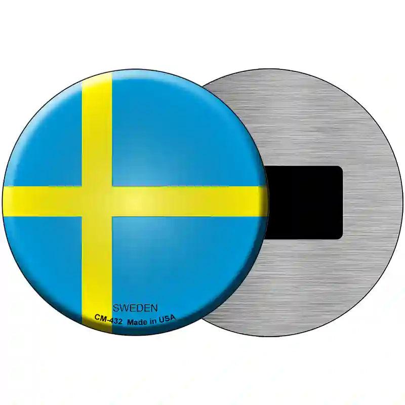 Sweden Country Novelty Metal Circular Sign 3.5" (CM)