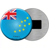 Tuvalu Country Novelty Metal Circular Sign 3.5" (CM)