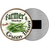 Farmers Market Green Beans Novelty Metal Circular Sign 3.5" (CM)