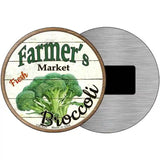 Farmers Market Broccoli Novelty Metal Circular Sign 3.5" (CM)