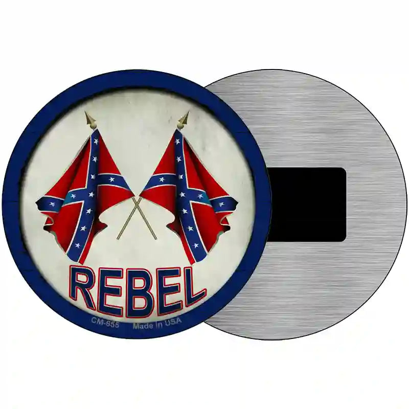 Rebel Novelty Metal Circular Sign 3.5" (CM)