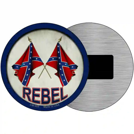 Rebel Novelty Metal Circular Sign 3.5" (CM)