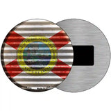 Florida Flag Corrugated Effect Novelty Circular Sign 3.5" (CM)