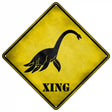 Sea Monster Xing Novelty Metal Crossing Sign 16.5" (CX)