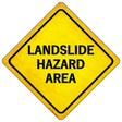 Landslide Hazard Area Novelty Metal Crossing Sign 16.5" (CX)