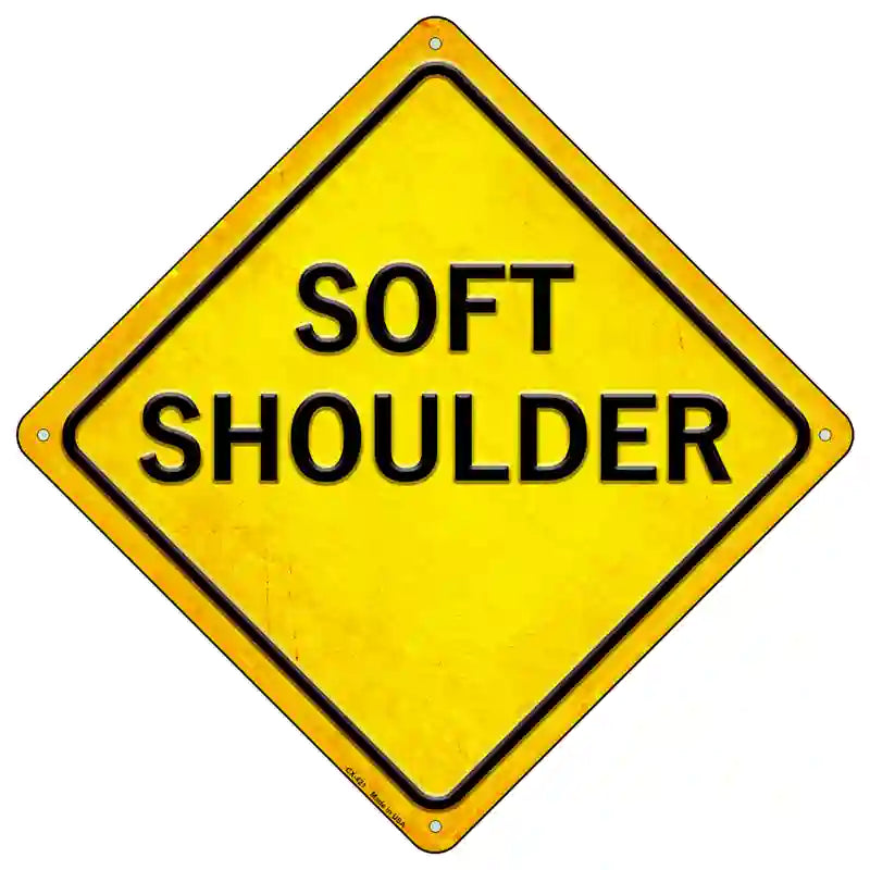 Soft Shoulder Novelty Metal Crossing Sign 16.5" (CX)