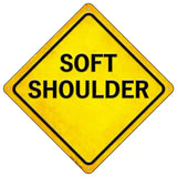 Soft Shoulder Novelty Metal Crossing Sign 16.5" (CX)