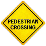 Pedestrian Xing Novelty Metal Crossing Sign 16.5" (CX)