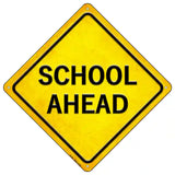School Ahead Novelty Metal Crossing Sign 16.5" (CX)