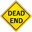 Dead End Novelty Metal Crossing Sign 16.5" (CX)