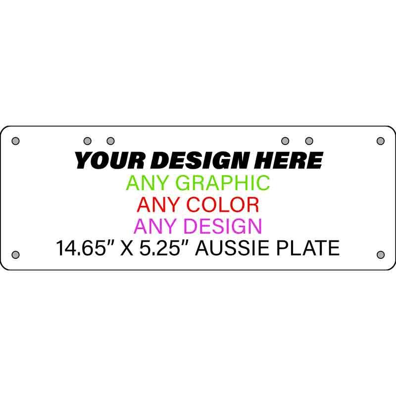 Personalized Custom Novelty License Plate Tag Tag | 14.5" x 5.25" Australian