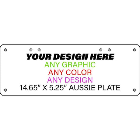 Personalized Custom Novelty License Plate Tag Tag | 14.5" x 5.25" Australian