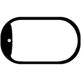 White Dye Sublimation 2" x 1" Wholesale Metal Novelty Dog Tag Necklace