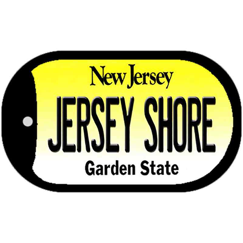 Jersey Shore New Jersey Novelty Metal Dog Tag Necklace DT-10154 2" x 1" Dog Tag (DT)