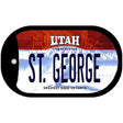 St. George Utah Novelty Metal Dog Tag Necklace DT-10190 2" x 1" Dog Tag (DT)