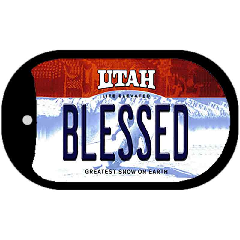 Blessed Utah Novelty Metal Dog Tag Necklace DT-10219