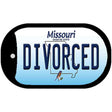 Divorced Missouri Novelty Metal Dog Tag Necklace DT-10278 2" x 1" Dog Tag (DT)