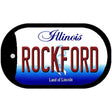 Rockford Illinois Novelty Metal Dog Tag Necklace DT-10284 2" x 1" Dog Tag (DT)