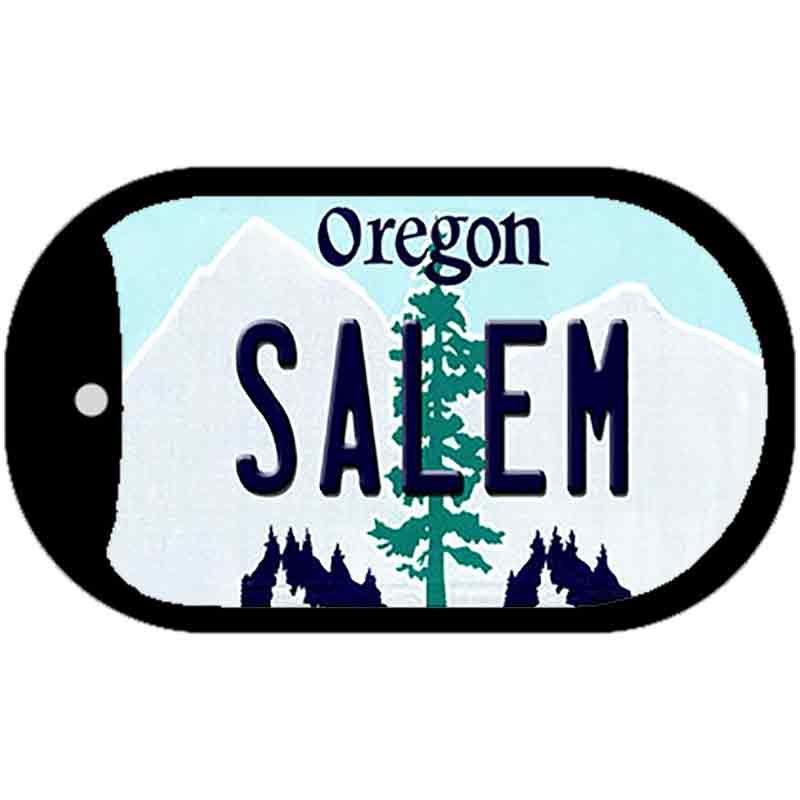 Salem Oregon Novelty Metal Dog Tag Necklace DT-10342 2" x 1" Dog Tag (DT)