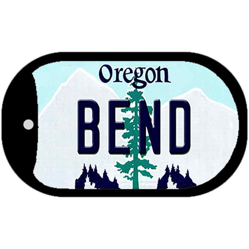 Bend Oregon Novelty Metal Dog Tag Necklace DT-10345 2" x 1" Dog Tag (DT)