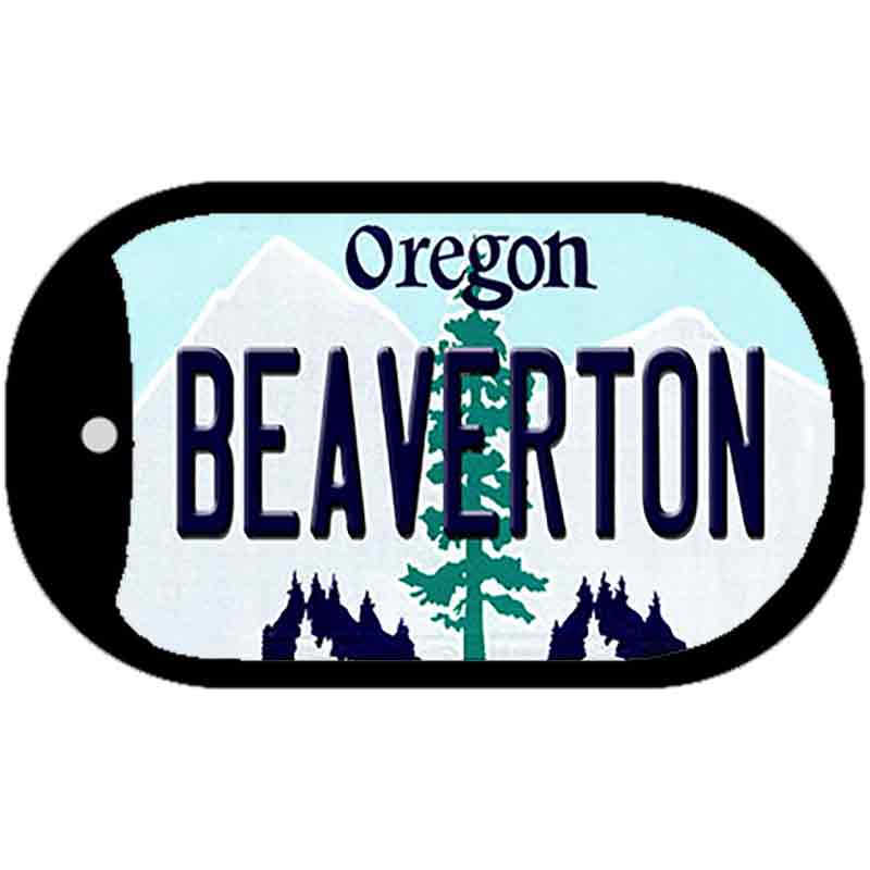 Beaverton Oregon Novelty Metal Dog Tag Necklace DT-10346 2" x 1" Dog Tag (DT)