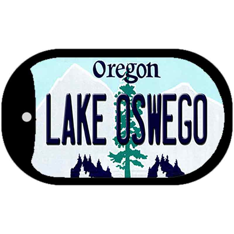 Lake Oswego Oregon Novelty Metal Dog Tag Necklace DT-10351 2" x 1" Dog Tag (DT)