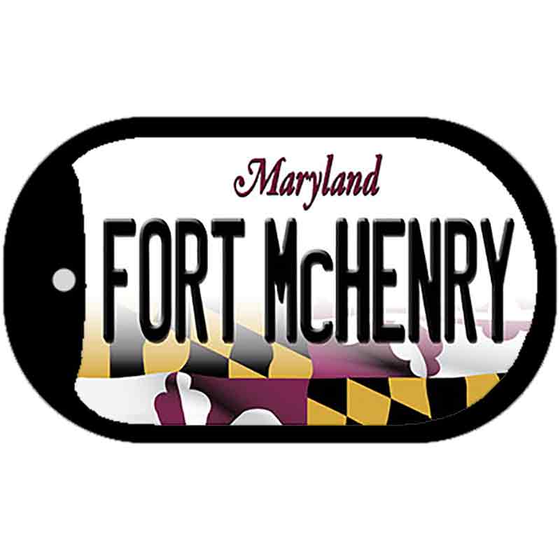 Fort McHenry Maryland Novelty Metal Dog Tag Necklace DT-10509 2" x 1" Dog Tag (DT)