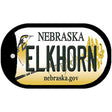 Elkhorn Nebraska Novelty Metal Dog Tag Necklace DT-10574 2" x 1" Dog Tag (DT)