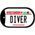 Diver Wisconsin Novelty Metal Dog Tag Necklace DT-10633