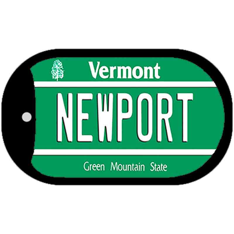 Newport Vermont Novelty Metal Dog Tag Necklace DT-10665 2" x 1" Dog Tag (DT)