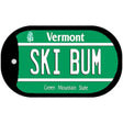Ski Bum Vermont Novelty Metal Dog Tag Necklace DT-10692